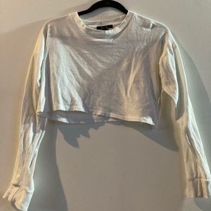 Forever 21 all white cropped t-shirt